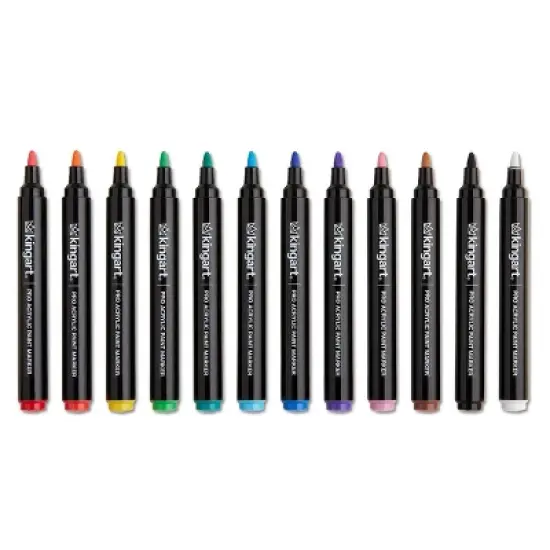 KINGART PRO Acrylic Paint Markers 12 Colors image {8}