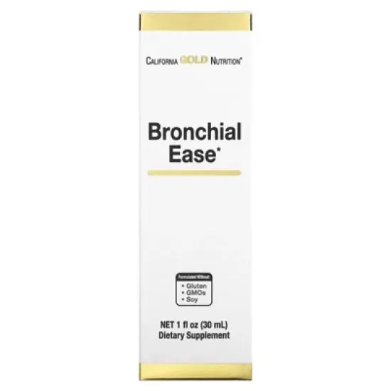 California Gold Nutrition Bronchial Ease with Proprietary Blend of Fresh Osha Root, Mullein Leaf and Wild Cherry Bark, 1 fl oz (30 ml) image {5}