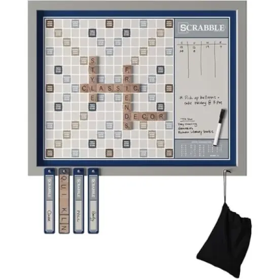 WS Game Company Scrabble Deluxe 2-in-1 Wall Edition Board Game image {4}