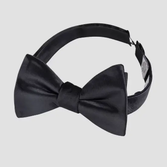 Men's Pre-Tied Satin Bow Tie - Goodfellow & Co&trade; Black One Size image {1}