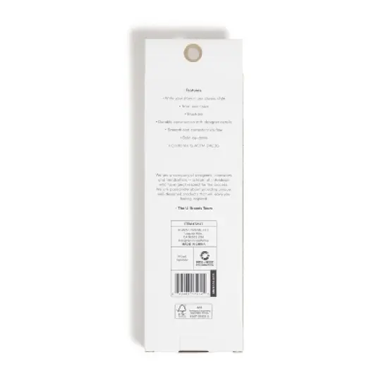 U Brands 2ct Monterey Ballpoint Ink Pens White and Black image {3}