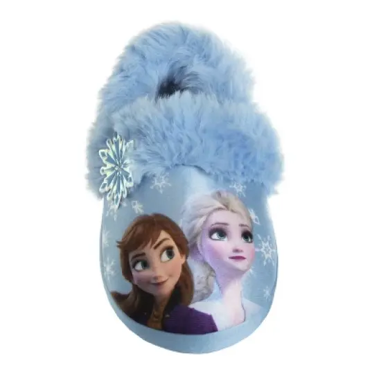 Disney Frozen Anna and Elsa Dual Sizes Girls Slippers. (Toddler/Little Kids) image {4}