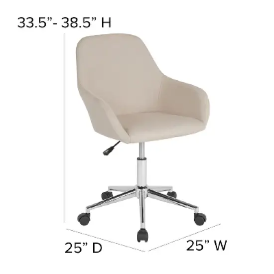 Merrick Lane Home Office Bucket Style Chair with 360 Degree Rotating Swivel image {9}