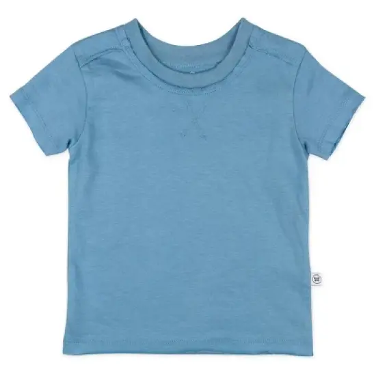 Honest Baby Boys' 4pk Organic Cotton Short Sleeve T-Shirt - Blue/White image {1}