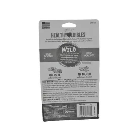 Nylabone Natural Healthy Edibles Wild Bison Chew Treats(Small - 8 Pack) image {2}