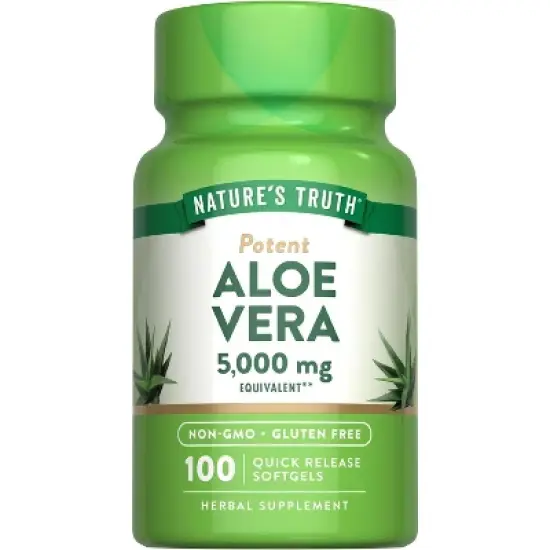 Nature's Truth Aloe Vera Gel 5000mg | 100 Softgels image {7}