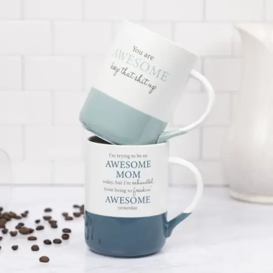 Pavilion Gift Company - Awesome Mom - 18 oz Mug - Drinkware image {2}