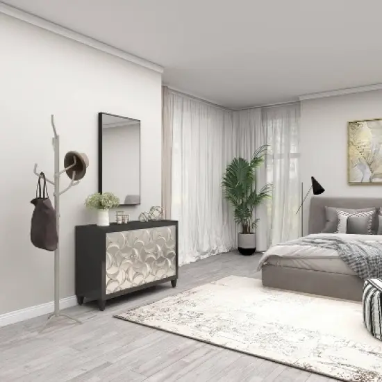 Eclectic Metal Coat Rack Silver - Olivia & May image {18}