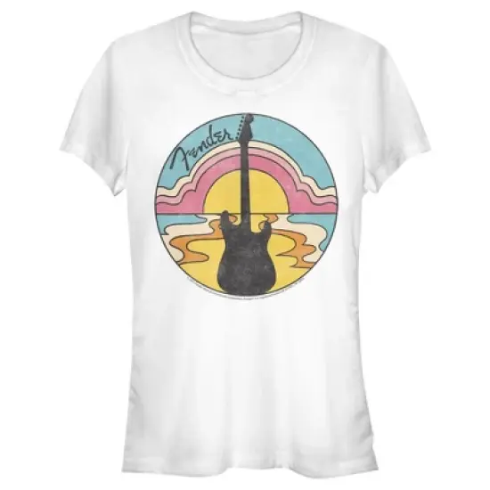 Junior's Fender 70s Guitar Silhouette T-Shirt image {3}