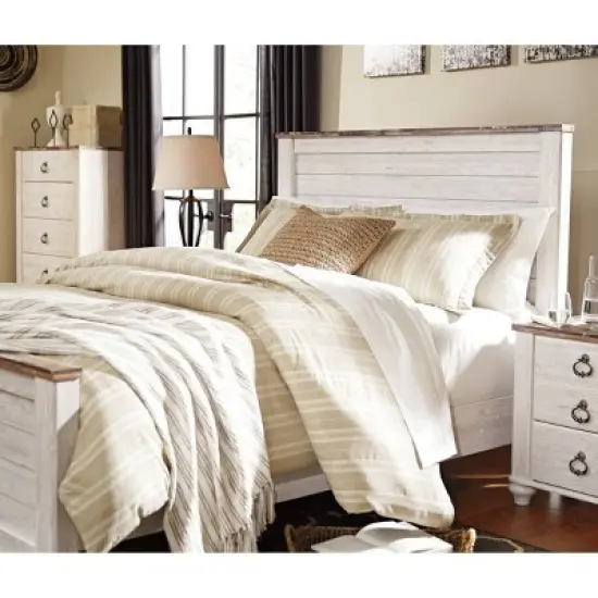 Full/Queen Willowton Panel Headboard Whitewash - Signature Design by Ashley image {4}