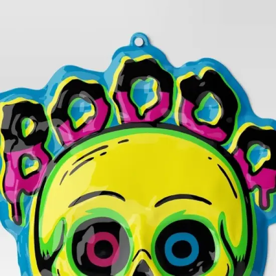 27"x23" Halloween Boo Skull Vac Form Sign Unframed Wall Art - Hyde and EEK! Boutique&trade; image {2}