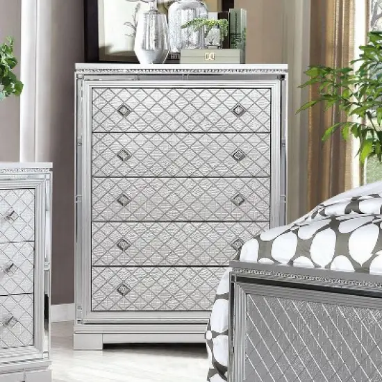 6pc Tenaya Bedroom Set Silver/Gray - HOMES: Inside + Out image {4}