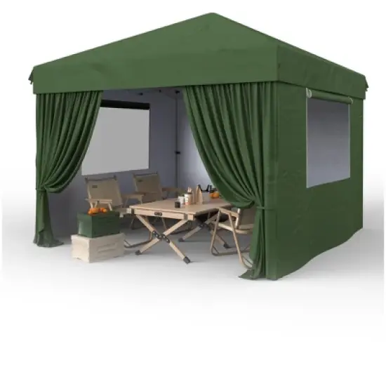 Garvee 10x10 Pop Up Canopy Tent Outdoor Canopy One-Person Set Up Heavy Duty Commercial Instant Tent Shelter, 4-Sidewall image {10}