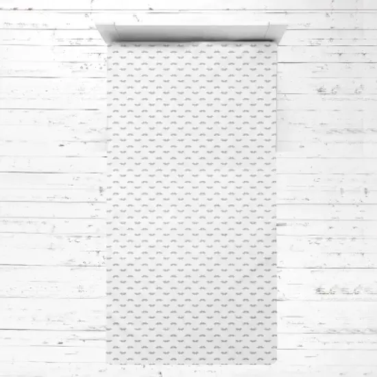 Bacati - Moustache Gray Muslin 3 pc Toddler Bed Sheet Set 100 percent cotton image {1}