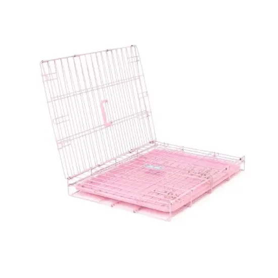 Carlson Single Door Wire Dog Crate - Pink S image {1}