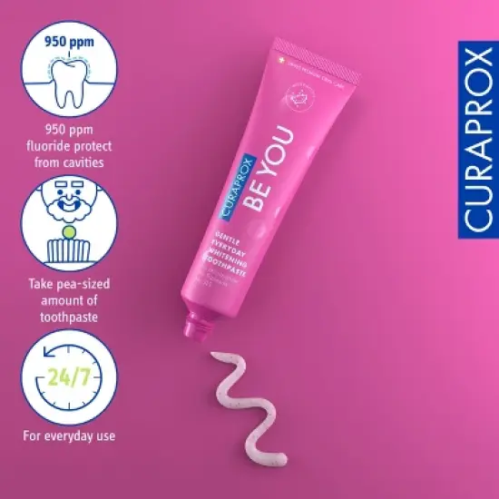 Curaprox Be You Toothpaste Watermelon, 60ml, Gentle Whitening & Enamel Care image {3}