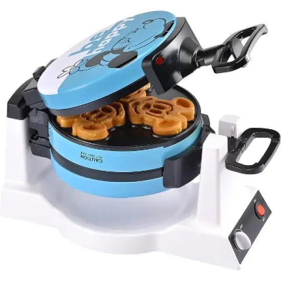 Disney Mickey Mouse and Minnie Mouse Double Flip Waffle Maker for 6 Waffles image {3}