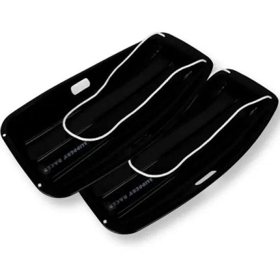 Slippery Racer Downhill Sprinter Flexible Kids Toddler Plastic Cold-Resistant Toboggan Snow Sled with Pull Rope and Handles -35 Inch- (2 Pack) image {1}