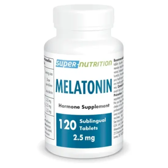 SuperSmart Melatonin 2.5mg (Ultra Fast Acting) - Natural Melatonin | Natural Mint Flavor | Non-GMO - Sugar & Gluten Free - 60 Sublingual Tablets image {1}