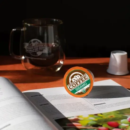 Fresh Roasted Coffee - 48 CT Organic Ethiopian Sidamo Light Roast Single Serve Pods image {3}