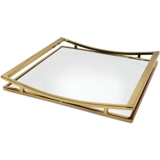 Classic Touch Square Mirror Tray (3 Color Options) image {4}