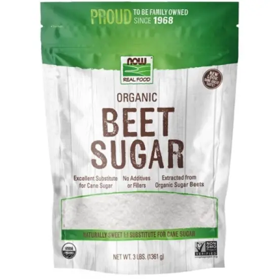 Beet Sugar(Non-GMO) by Now Foods  -  3 lbs Granules image {2}