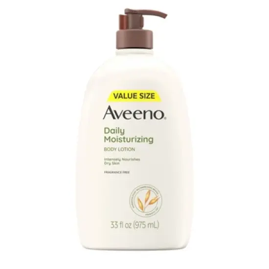 Aveeno Daily Moisture Lotion with Soothing Oats and Rich Emollients - Fragrance Free - 33 fl oz image {10}