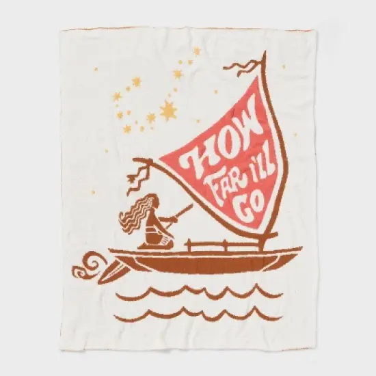 Princess Moana 'How Far I'll Go' Kids' Throw Blanket - The Disney Collection by Pillowfort&trade; image {4}