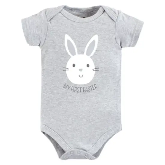 Hudson Baby Unisex Baby Cotton Bodysuits, Eggstra Cute image {4}