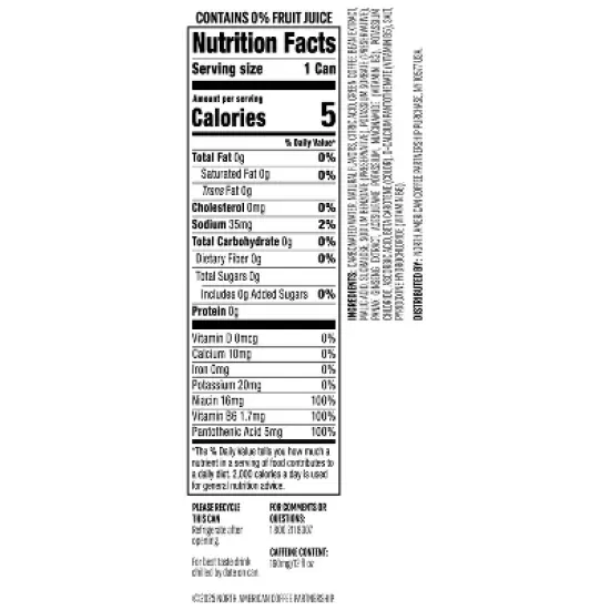 Starbucks Iced Tropical Peach Energy Drink - 12 fl oz Can image {5}