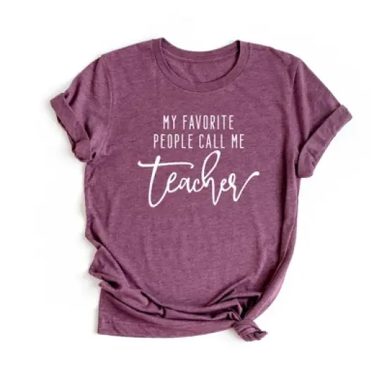 Simply Sage Market Women's My Favorite People Call Me Teacher Short Sleeve Graphic Tee image {2}