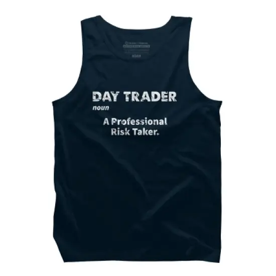 Men's Design By Humans Day Trader Definition By MadderTees Tank Top image {4}