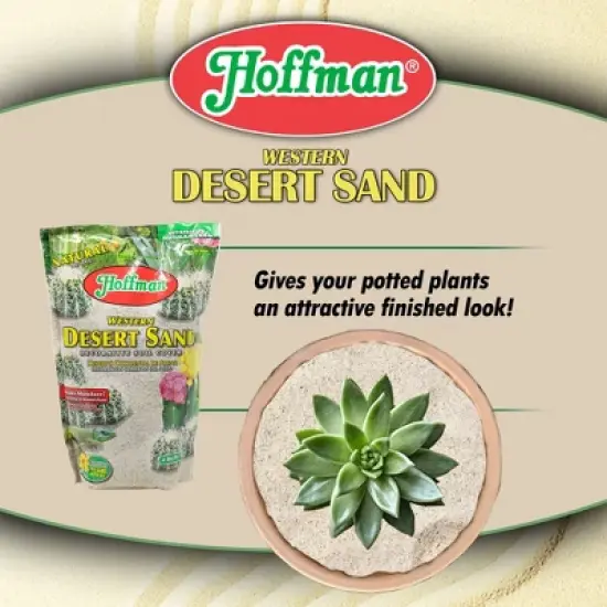 Hoffman Western Desert Sand Decorative Soil Cover for Potted or Bedded Plants, 2qt image {2}