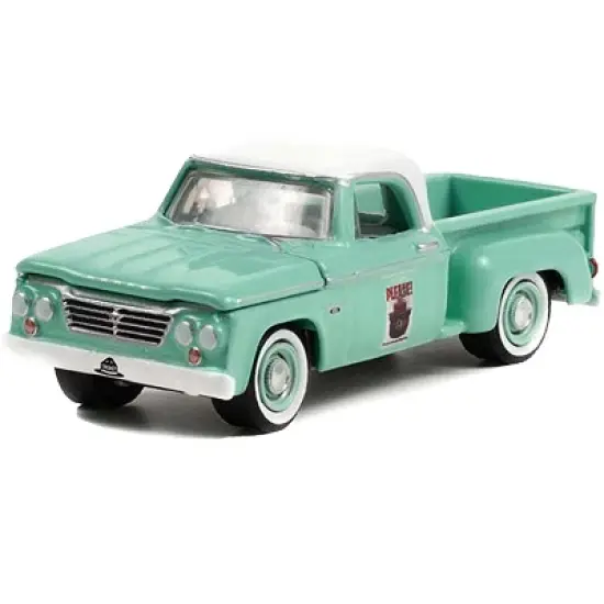 1965 Dodge D-100 Truck Light Green w/White Top "Please! Only You Can Prevent Forest Fires" 1/64 Diecast Model Car by Greenlight image {1}