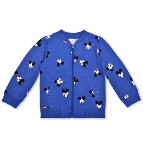 Disney Boy's 3-Pack Mickey Mouse Graphic Zip Up Jacket, Graphic Raglan Tee and Jogger Pant Set for toddler image {1}