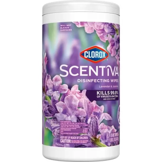 Clorox Scentiva Disinfecting Wipes - Lavender - 75ct image {1}