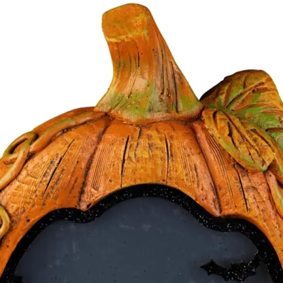 Northlight Witch Stirring Flickering Cauldron Scene Inside Pumpkin Halloween Decoration - 13" - LED Orange Light image {5}