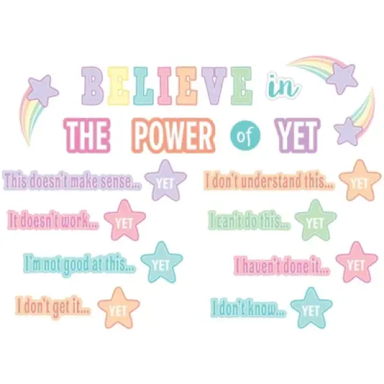 Teacher Created Resources Pastel Pop Believe in the Power of Yet Mini Bulletin Board Set image {1}