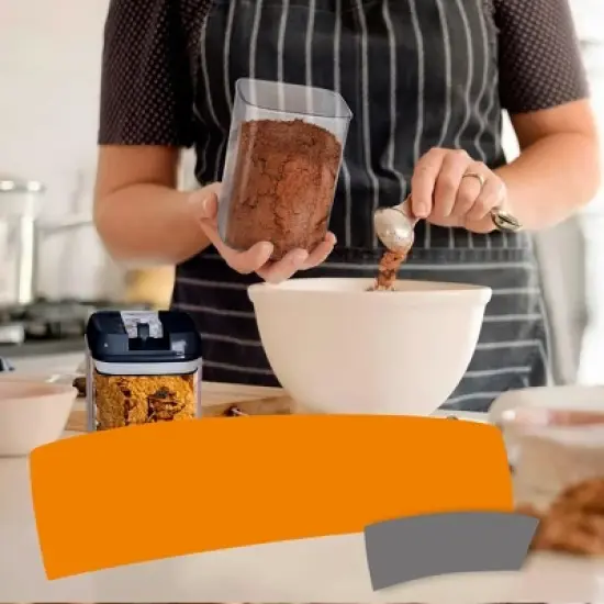 Cheer Collection Set of 8 28oz Airtight Food Storage Containers image {5}