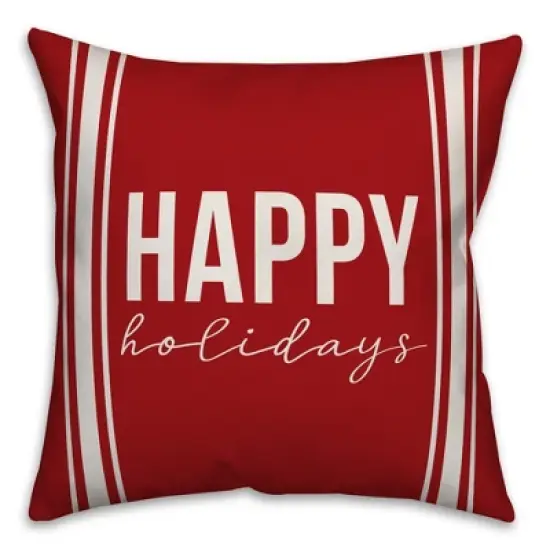 Creative Products Happy Holidays 20x20 Indoor / Outdoor Pillow image {2}
