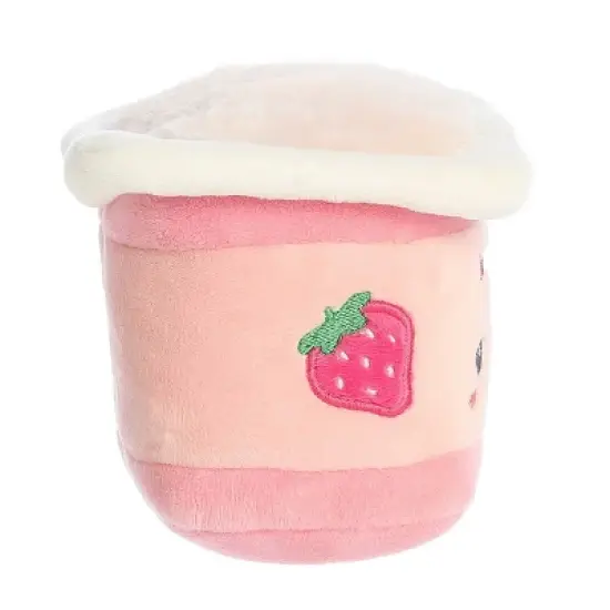 ebba Foodies 4.5" Yogurt Pink Stuffed Animal image {2}