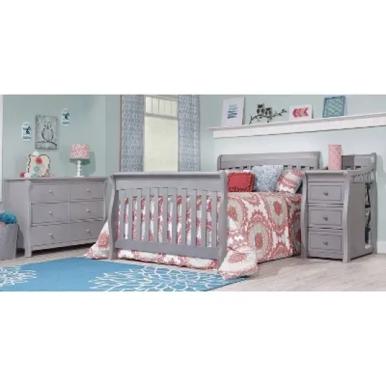 Sorelle Princeton Elite Crib & Changer Weathered Gray image {3}