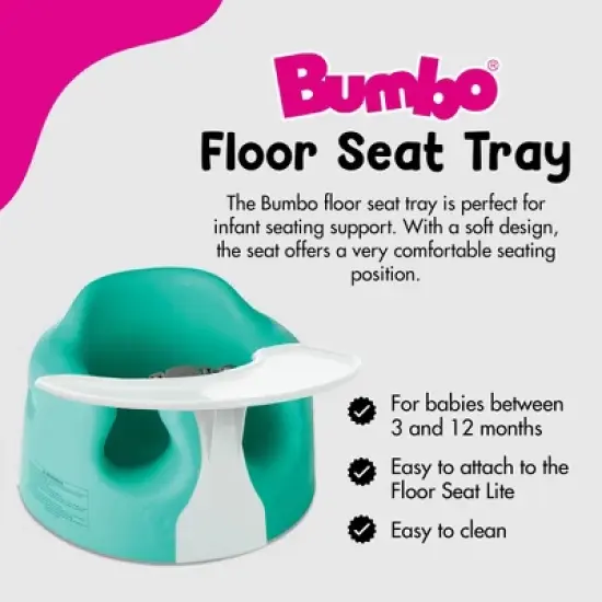 Bumbo Baby Infant Soft Foam Floor Seat with Eating and Play Top Tray Attachment image {1}