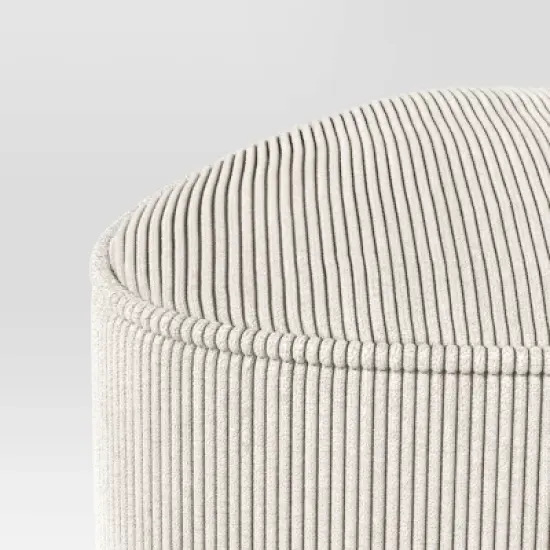 Triangular Shaped Upholstered Corduroy Ottoman - Room Essentials&trade; image {2}