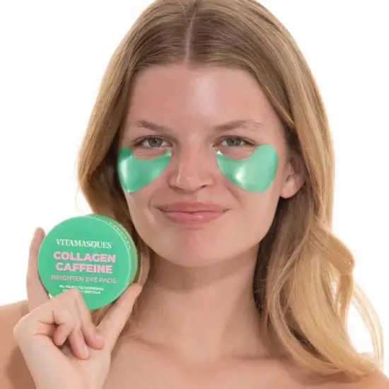 Vitamasques Collagen Caffeine Eye Pads Jar - 1.41oz/32ct image {3}