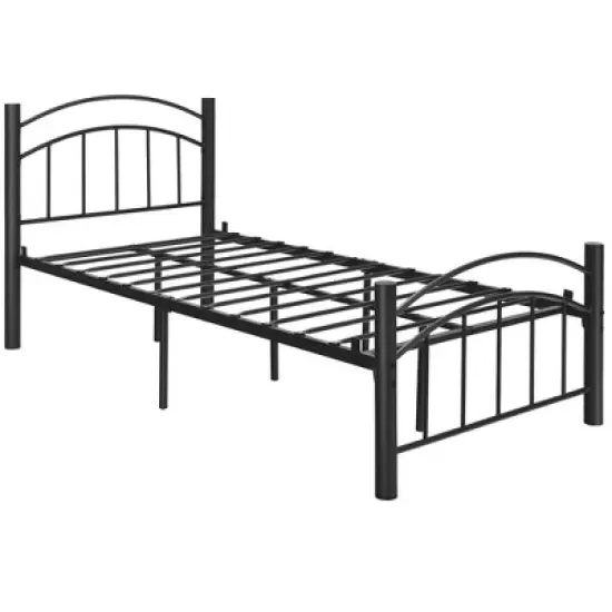 Costway Twin/Full/Queen Size Metal Bed Frame Platform Mattress Foundation with Headboard Footboard image {12}