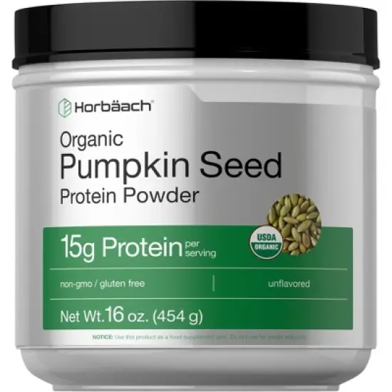 Horbaach Organic Pumpkin Seed Protein Powder | 16 oz image {3}
