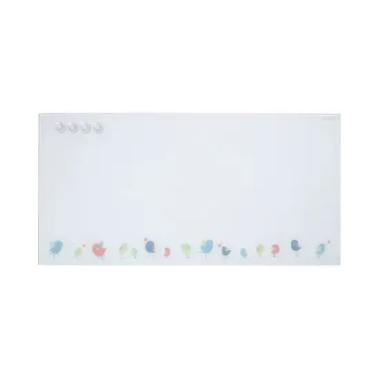 ECR4Kids MessageStor 18in x 36in Magnetic Dry-Erase Glass Board and 4 Rare Earth Magnets image {8}