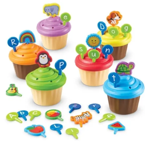 Learning Resources ABC Party Cupcake Toppers image {1}