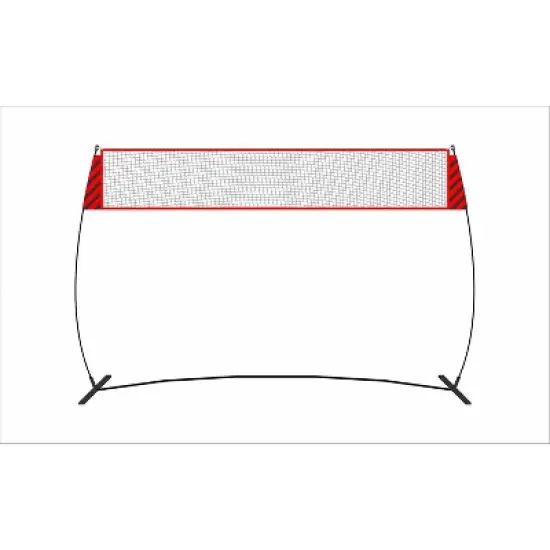 12FT Adjustable Volleyball Net for Backyard, Beach & Indoor, Portable Freestanding System with Quick-Setup & Fiberglass Poles image {2}